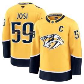 Miehille NHL Nashville Predators Pelipaita Fanatics Premium Roman Josi 2024-25 koti Keltainen